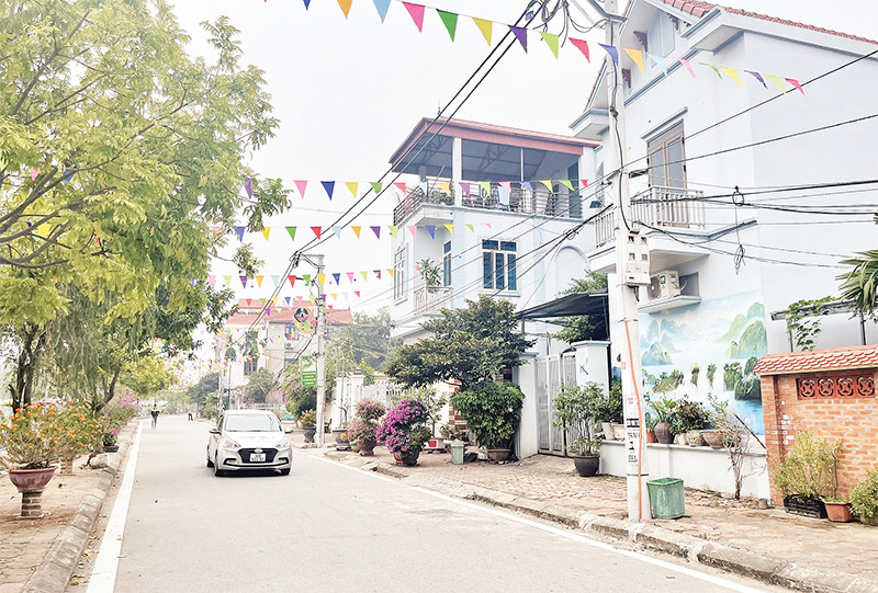 Diện mạo nông thôn mới huyện Đan Phượng ngày càng khang trang, sạch đẹp.