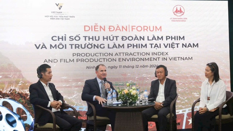 Các chuyên gia quốc tế chia sẻ về sức thu hút của Việt Nam với điện ảnh quốc tế tại một cuộc tọa đàm.