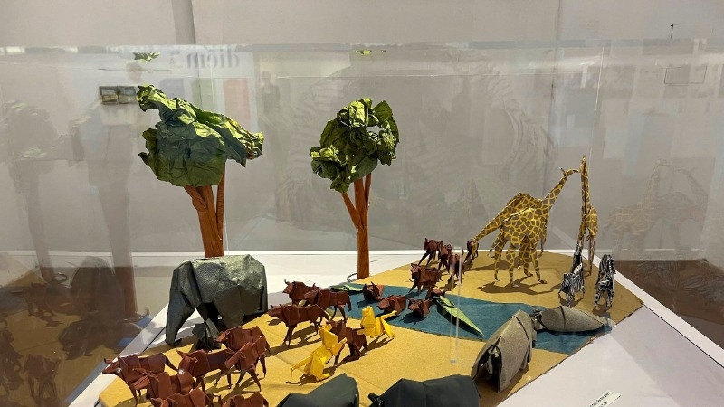 Mẫu vật tại triển lãm origami quốc tế “Giao điểm”.