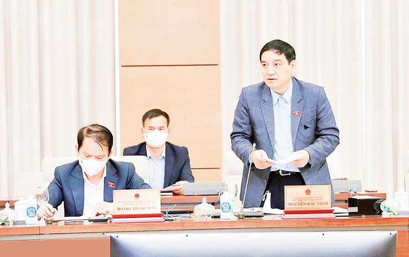 Chủ nhiệm Ủy ban Văn hóa, Giáo dục của Quốc hội Nguyễn Đắc Vinh phát biểu về việc bổ sung quy định cụ thể hơn về trách nhiệm, biện pháp tăng cường quản lý, ngăn chặn, xử lý vi phạm đối với tổ chức, cá nhân phổ biến phim trên không gian mạng. 