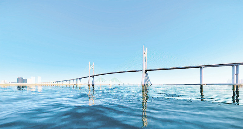 Phối cảnh công trình cầu Cần Giờ.