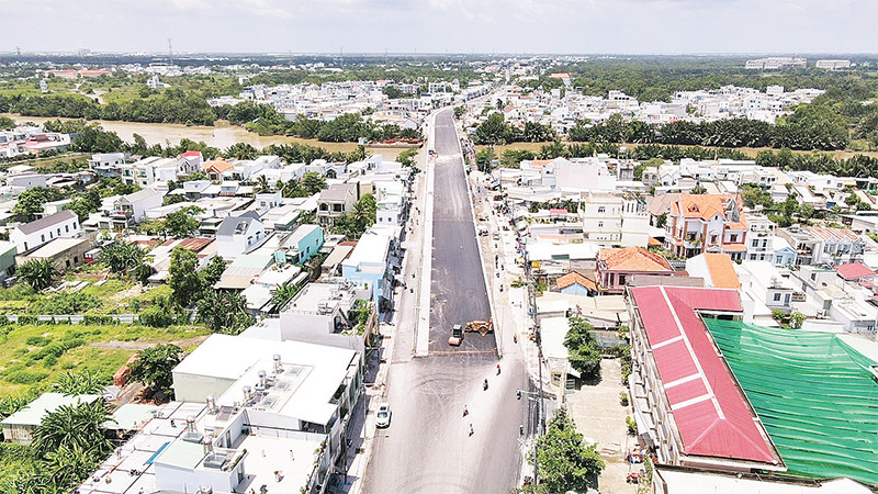 Cầu Long Kiểng (huyện Nhà Bè), một công trình giao thông quan trọng vừa được hoàn thành. (Ảnh THẾ ANH)