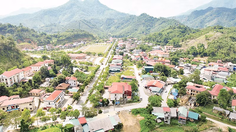 Trung tâm huyện Pác Nặm.