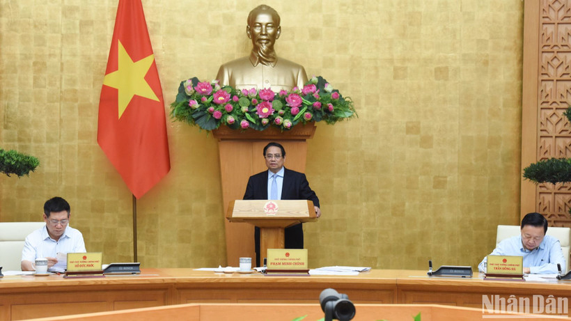 Thủ tướng Phạm Minh Chính chủ trì Phiên họp Chính phủ chuyên đề về xây dựng pháp luật tháng 4.