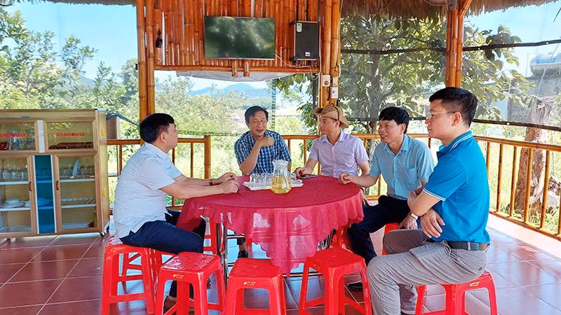 Một phòng sinh hoạt chung của cụm dân cư sinh thái thôn Cửa Lĩnh, xã Đức Lĩnh, huyện Vũ Quang (Hà Tĩnh).