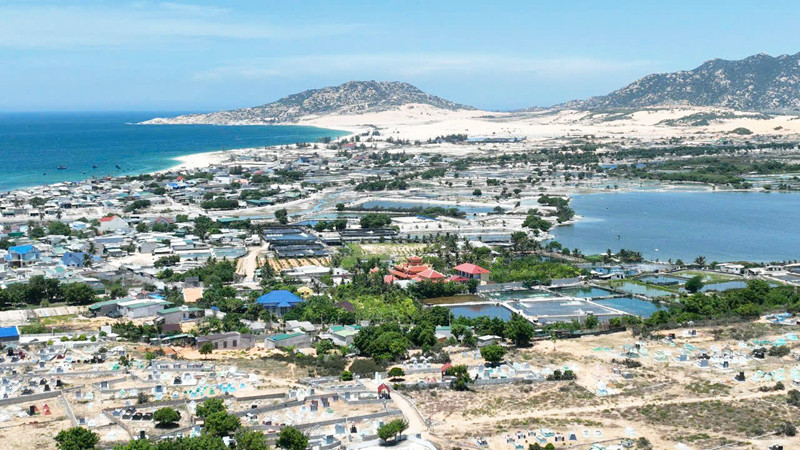 Xã Phước Dinh, huyện Thuận Nam, nơi dự kiến xây dựng Nhà máy điện hạt nhân Ninh Thuận 1.