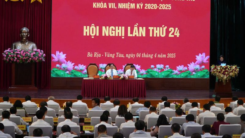 Toàn cảnh Hội nghị lần thứ 24 Ban Chấp hành Đảng bộ tỉnh Bà Rịa-Vũng Tàu.