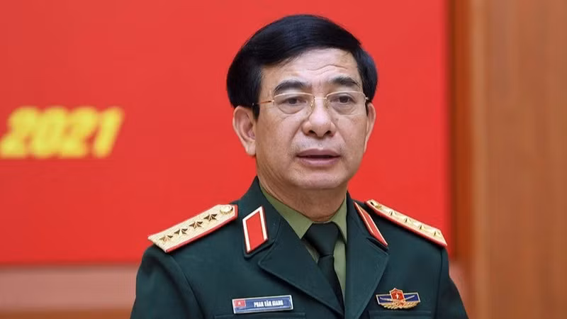 Đại tướng Phan Văn Giang, Ủy viên Bộ Chính trị, Phó Bí thư Quân ủy Trung ương, Bộ trưởng Quốc phòng. (Ảnh: QĐND)