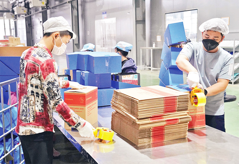 Công nhân làm việc tại nhà máy của Công ty TNHH Deli Việt Nam, huyện Yên Phong, tỉnh Bắc Ninh. (Ảnh ĐĂNG ANH)