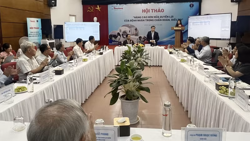 Quang cảnh Hội thảo "Nâng cao quyền lợi của bệnh nhân trong chẩn đoán, điều trị”.