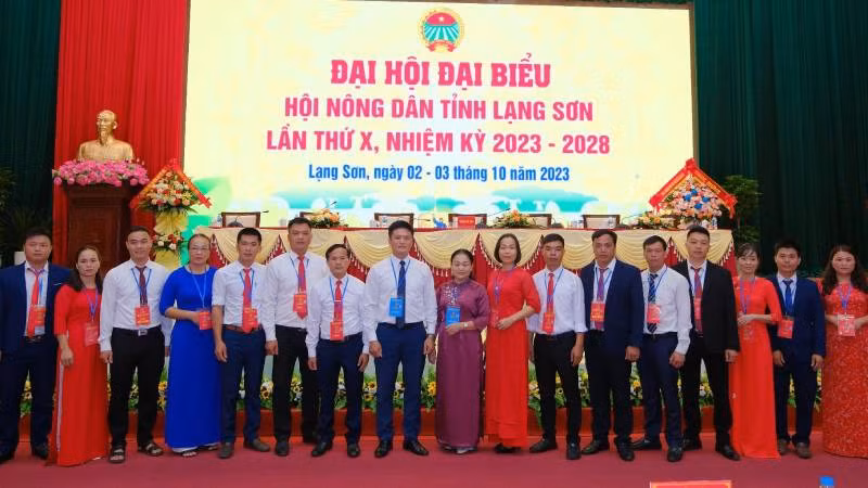 Các đại biểu tham gia dự Đại hội Hội nông dân tỉnh Lạng Sơn lần thứ 10, nhiệm kỳ 2023-2028.