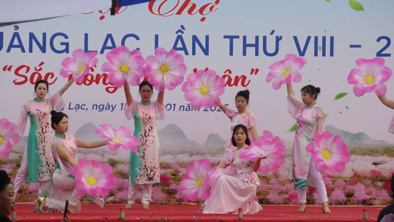 Khai mạc Hội chợ hoa đào xã Quảng Lạc, thành phố Lạng Sơn (Lạng Sơn) lần thứ 8.