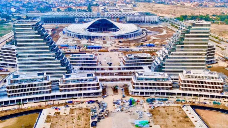 Toàn cảnh công trình Trung tâm Chính trị-Hành chính thành phố Hải Phòng sau hợp nhất.