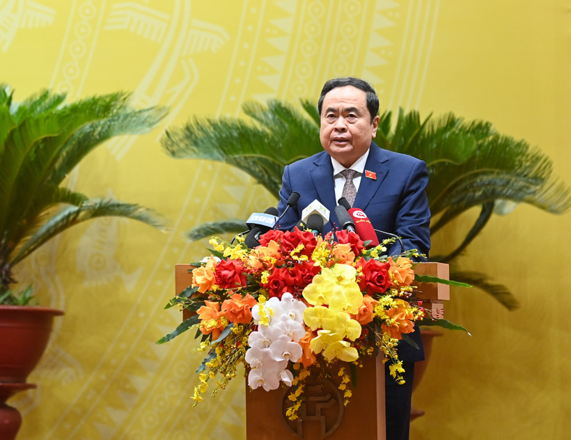 Chủ tịch Quốc hội Trần Thanh Mẫn phát biểu chỉ đạo tại phiên khai mạc kỳ họp. (Ảnh: Duy Linh)