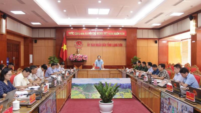 Ủy ban nhân dân tỉnh Lạng Sơn họp trực tuyến triển khai công tác phòng, chống bão số 3.