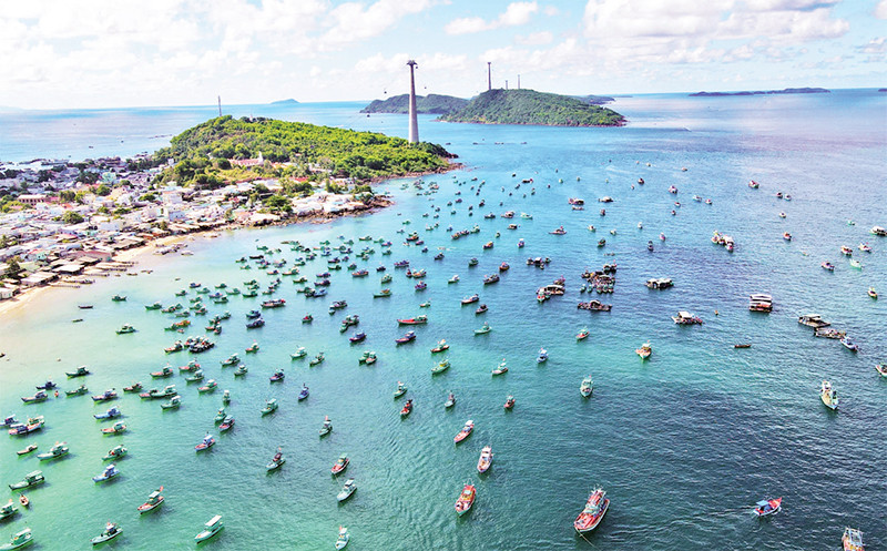 Cáp treo Hòn Thơm, phường An Thới, thành phố Phú Quốc (Kiên Giang).