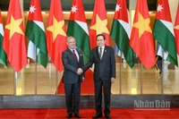 Chủ tịch Quốc hội Trần Thanh Mẫn và Quốc vương Jordan Abdullah II Ibn Al Hussein. (Ảnh: DUY LINH)