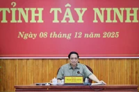 Thủ tướng Chính phủ Phạm Minh Chính chủ trì cuộc làm việc với Ban Thường vụ Tỉnh uỷ Tây Ninh. (Ảnh: VGP/Nhật Bắc)