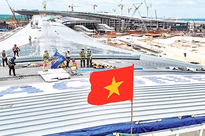 Thi công nhà ga hành khách sân bay Long Thành.