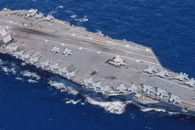[Video] Tàu sân bay USS Gerald R. Ford cháy tại Biển Đỏ, 2 thủy thủ bị thương