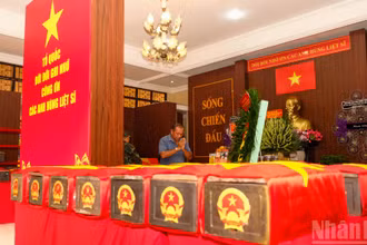 Người dân thành kính tri ân các Anh hùng liệt sĩ tại Công viên Lê Thị Riêng.
