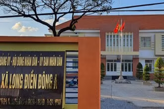 Trụ sở xã Long Điền Đông A, nơi ông Lê Minh Hận nhiều năm làm lãnh đạo chủ chốt xã này.