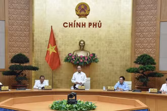 Thủ tướng Nguyễn Xuân Phúc phát biểu tại cuộc họp.