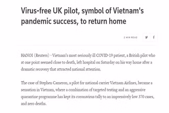 Reuters đưa tin về bệnh nhân 91, ngày 11-7. 