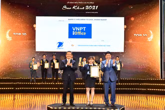 Giải pháp phần mềm VNPT iOffice của VNPT đã được vinh danh trong Top 10 Sao Khuê 2021.
