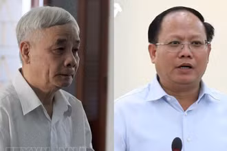 Ông Lê Văn Phước và ông Tất Thành Cang. (Từ trái qua phải). Ảnh: TTXVN - VOV 