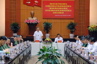 Bộ trưởng Tô Lâm phát biểu tại buổi làm việc.