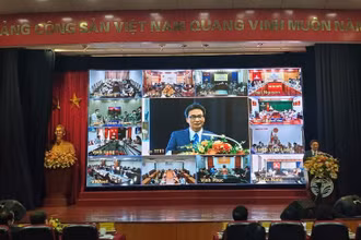 Phó Thủ tướng Vũ Đức Đam phát biểu ý kiến chỉ đạo Hội nghị.