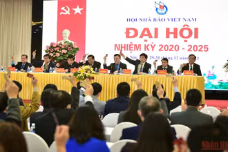 Các đại biểu biểu quyết tại Đại hội. (Ảnh: Thành Đạt)