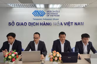 Điểm cầu tại Sở Giao dịch hàng hóa Việt Nam. 