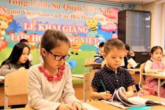 Lớp học tiếng Việt ở Ekaterinburg (Nga). Ảnh: DƯƠNG TRÍ/Vietnam+