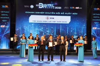 EVN nhận giải thưởng doanh nghiệp chuyển đổi số xuất sắc Việt Nam năm 2021