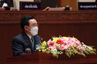 Thủ tướng Lào Phankham Viphavanh. (Ảnh: Xuân Sơn)