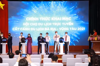 Lễ khai mạc Hội chợ.
