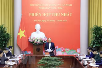 Chủ tịch nước Nguyễn Xuân Phúc phát biểu. (Ảnh: Thống Nhất/TTXVN)