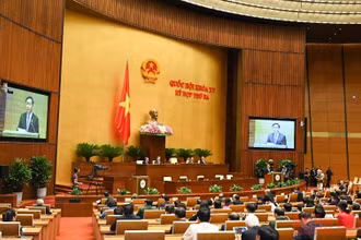 Kỳ họp thứ ba, Quốc hội Khóa XV bế mạc chiều 16/6. (Ảnh: LINH NGUYÊN)