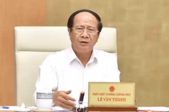 Phó Thủ tướng Lê Văn Thành phát biểu tại cuộc họp. (Ảnh: VGP)