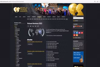 Cùng bình chọn cho du lịch Việt Nam tại 61 hạng mục của World Travel Awards khu vực châu Á năm 2022 (Ảnh: chụp màn hình)