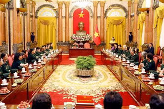 Quang cảnh buổi tiếp. (Nguồn: TTXVN)