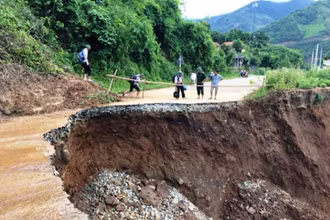 Nguy cơ cao đến rất cao xảy ra lũ quét, sạt lở đất tại các tỉnh vùng núi Bắc Bộ. (Ảnh minh họa)