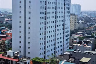 Dự án nhà ở xã hội tại quận Hai Bà Trưng. (Ảnh: NGỌC ANH)