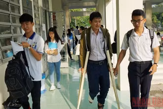 Các thí sinh tham gia kỳ thi đánh giá năng lực của Đại học Quốc gia TP Hồ Chí Minh năm 2019.