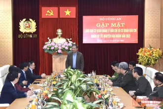 Đại Tướng Tô Lâm cho biết, các cơ quan báo chí thời gian qua đã đồng hành cùng Bộ Công an trên mọi hoạt động, lĩnh vực. (Ảnh: TRẦN HẢI)