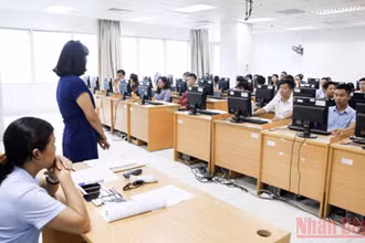 Một kỳ thi tuyển dụng của thành phố Hà Nội trong năm 2020.