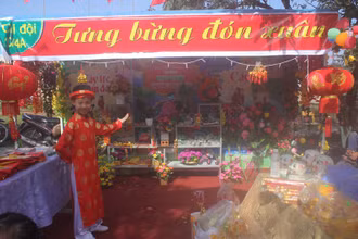 Hội chợ tuổi thơ tại Trường tiểu học Kỳ Liên, thị xã Kỳ Anh. (Ảnh tư liệu)