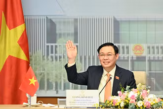 Chủ tịch Quốc hội Vương Đình Huệ. (Ảnh: DUY LINH)